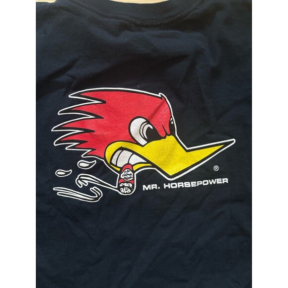 Vintage Mr Horsepower Shirt Mens XL Black Clay Smith Speed Shop Woodpecker Logo - Picture 7 of 7